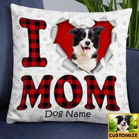 Personalized Love Dog Mom Pillow JR115 24O34 thumb 1