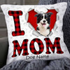 Personalized Love Dog Mom Pillow JR115 24O34 1