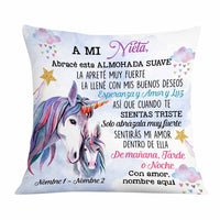 Personalized Mom Grandma Daughter Granddaughter Son Grandson Spanish Mamá Abuela Unicorn Pillow JR114 81O58 thumb 1