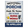 Personalized Outdoor Backyard Family Spanish Patio Poster DB278 95O47 1