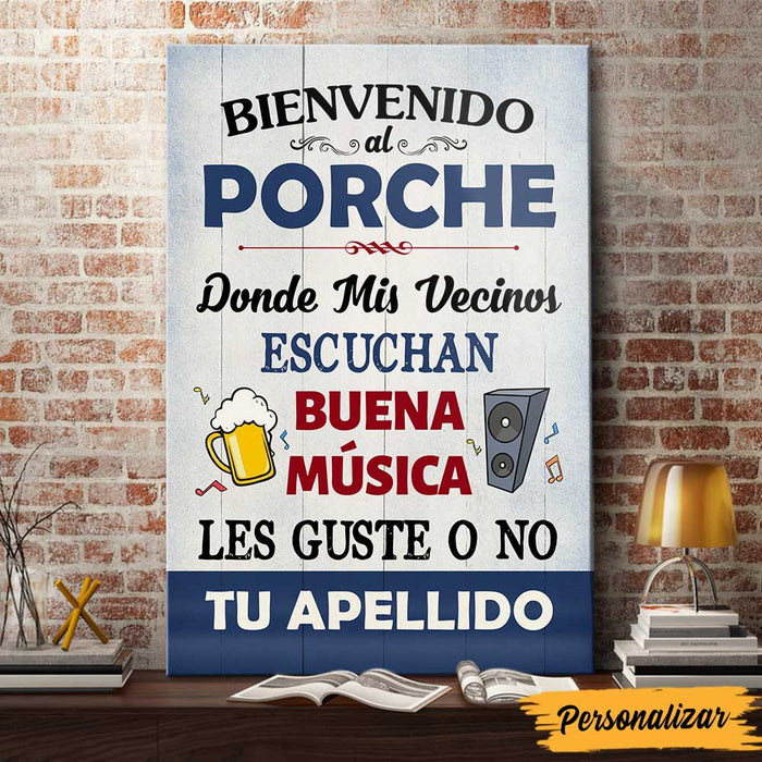 Personalized Outdoor Backyard Family Spanish Patio Poster DB278 95O47 1