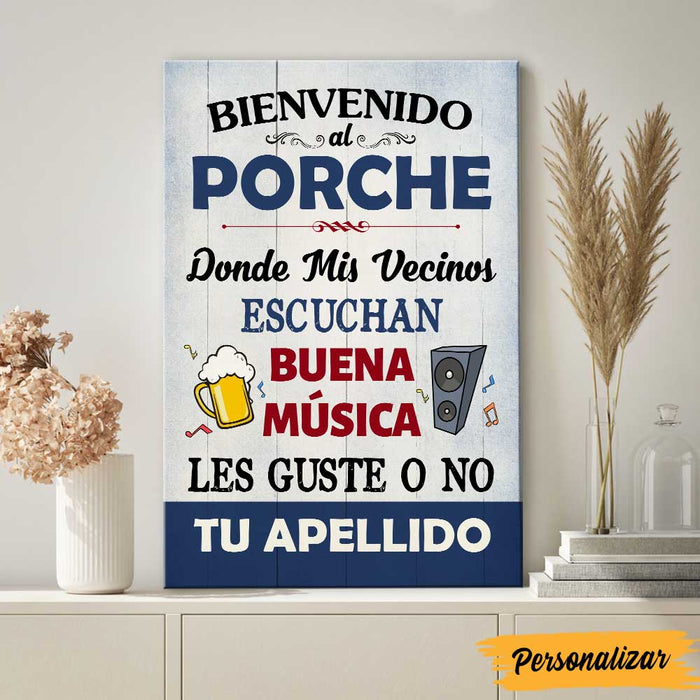 Personalized Outdoor Backyard Family Spanish Patio Poster DB278 95O47 1