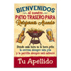 Personalized Family Backyard Chillin & Grillin Spanish Patio Poster DB316 95O53 1