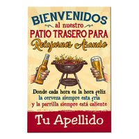 Personalized Family Backyard Chillin & Grillin Spanish Patio Poster DB316 95O53 thumb 1