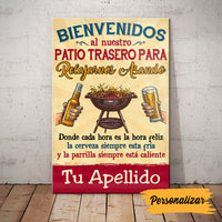 Personalized Family Backyard Chillin & Grillin Spanish Patio Poster DB316 95O53 thumb 1