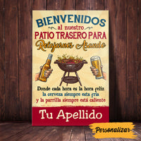 Personalized Family Backyard Chillin & Grillin Spanish Patio Poster DB316 95O53 thumb 1