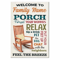 Personalized Outdoor Backyard Porch Rules Poster DB279 95O47 thumb 1