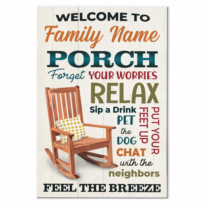 Personalized Outdoor Backyard Porch Rules Poster DB279 95O47 1