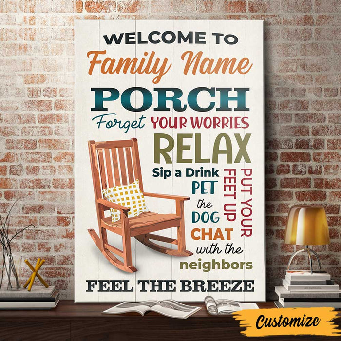 Personalized Outdoor Backyard Porch Rules Poster DB279 95O47 1