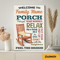 Personalized Outdoor Backyard Porch Rules Poster DB279 95O47 thumb 1
