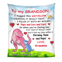 Personalized To My Son Grandson Dinosaur Blanket DB152 30O24 thumb 1