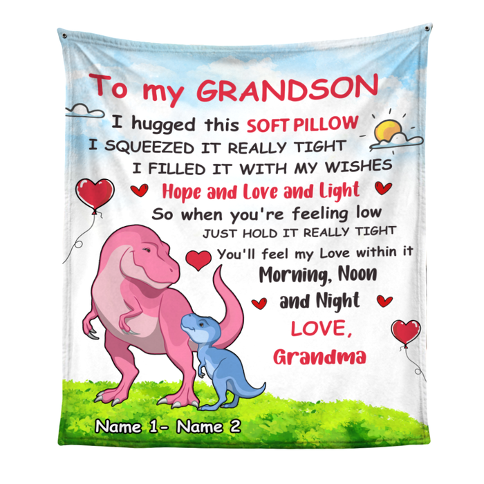 Personalized To My Son Grandson Dinosaur Blanket DB152 30O24 1