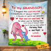 Personalized To My Son Grandson Dinosaur Blanket DB152 30O24 1
