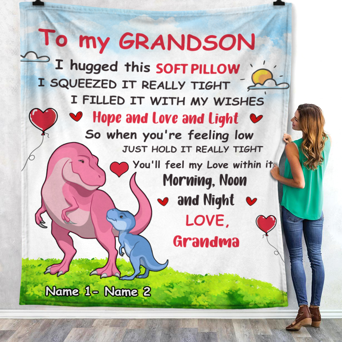 Personalized To My Son Grandson Dinosaur Blanket DB152 30O24 1