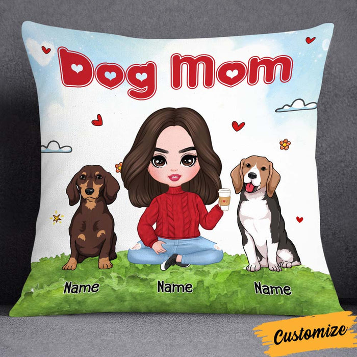 Personalized Dog Mom Pillow JR116 30O32 1