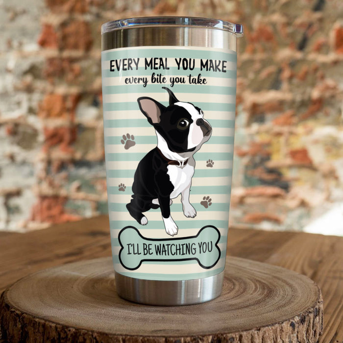 Boston Terrier Dog Steal Tumbler 1