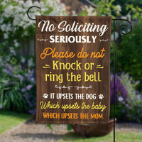 No Soliciting Upset Mom Sign Flag AG174 95O57 thumb 1