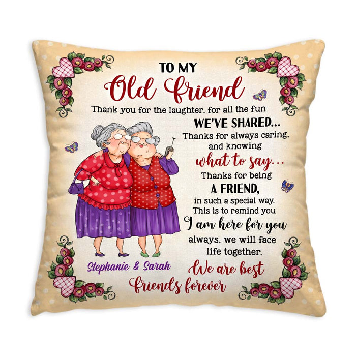 Personalized Gift To My Old Friend Polka Dot Pillow 30921 1
