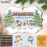 Personalized My Grandkids Melt My Heart Grandma Christmas Benelux Ornament OB81 23O28 thumb 1