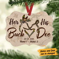 Personalized Hunting Couple Her Buck His Doe Benelux Ornament DB11 85O36 thumb 1