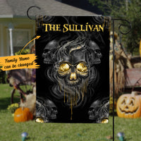 Personalized Skull Melting Halloween Flag JL155 81O58 thumb 1