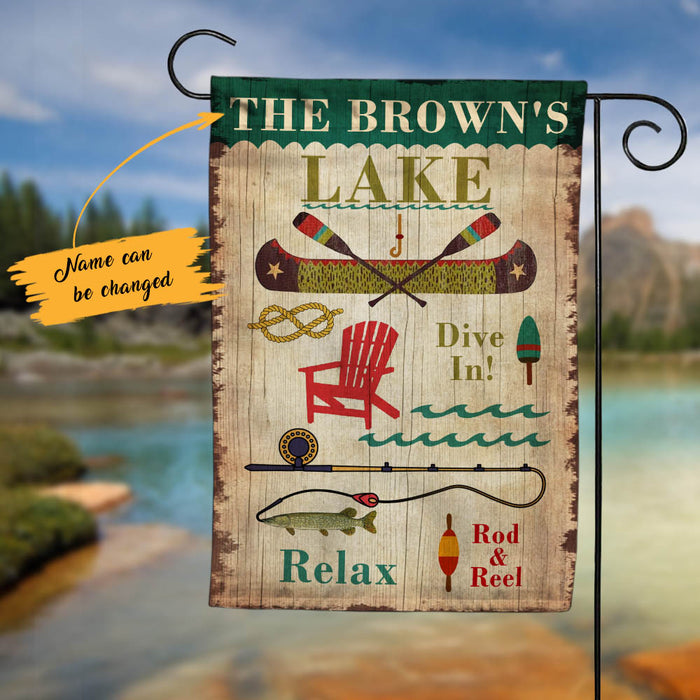 Personalized Lake House Garden Flag JN301 95O60 1