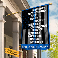 Personalized Police Thin Blue Line Flag JL101 30O36 thumb 1