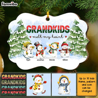 Personalized My Grandkids Melt My Heart Grandma Christmas Benelux Ornament OB81 23O28 thumb 1
