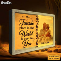 Personalized Couples Gift Upload Photo My Favorite Place In The World Picture Frame Light Box 31300 thumb 1