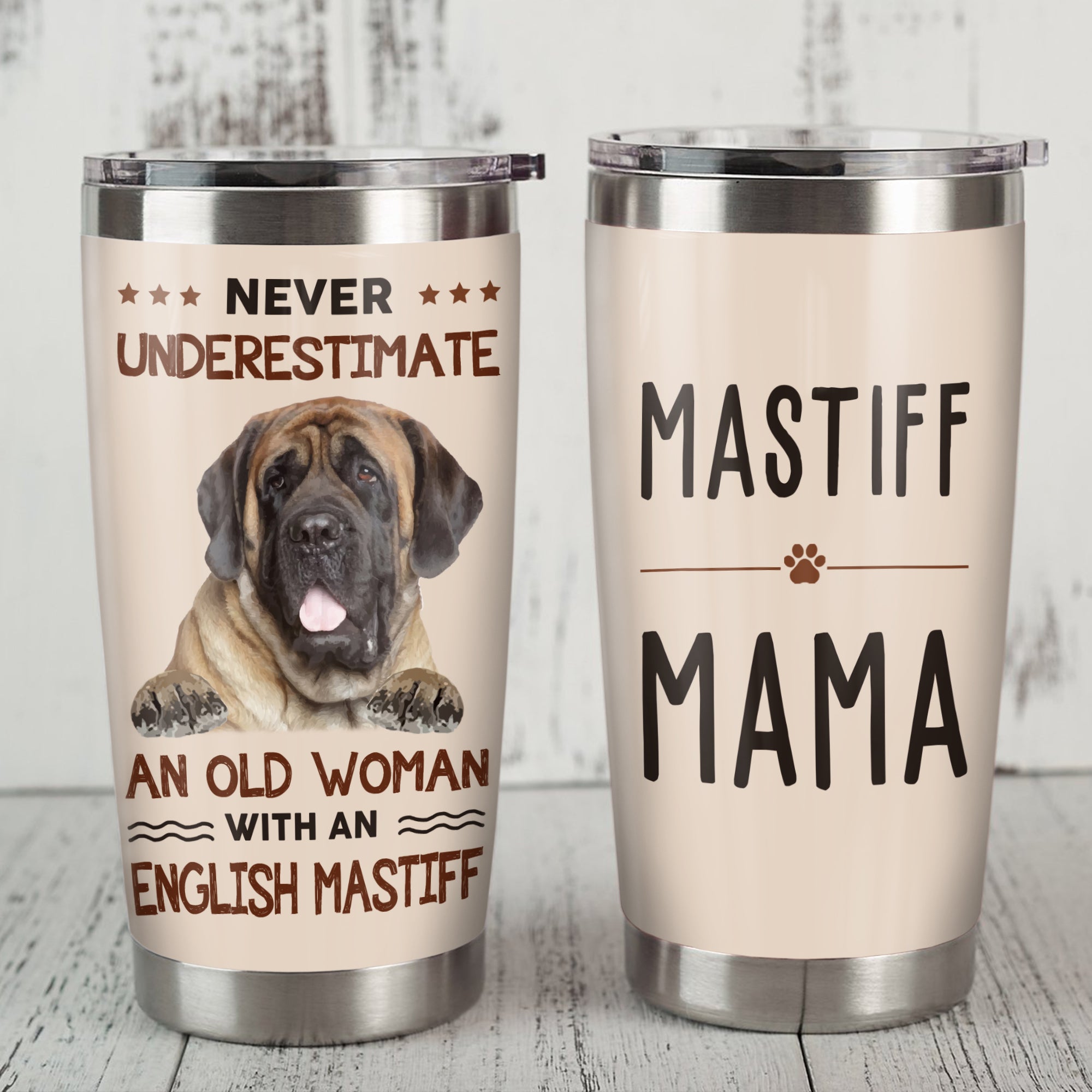 English Mastiff Dog Steel Tumbler MY173 67O57