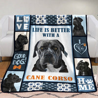 Cane Corso Dog Fleece Blanket MR0302 69O49 thumb 1