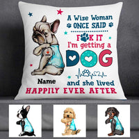 Personalized Dog Mom Happily Ever After Pillow JR115 95O57 thumb 1
