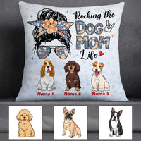 Personalized Rocking The Dog Mom Life Pillow JR116 95O57 thumb 1