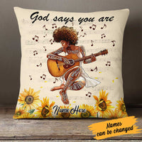 Personalized BWA Guitar Girl Pillow JR117 23O23 thumb 1