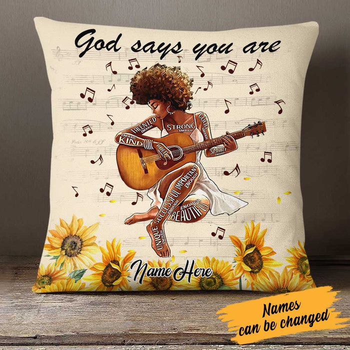 Personalized BWA Guitar Girl Pillow JR117 23O23 1
