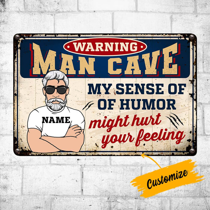 Personalized Man Cave Sense Of Humor Metal Sign JR126 95O36 1