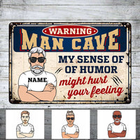 Personalized Man Cave Sense Of Humor Metal Sign JR126 95O36 thumb 1