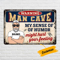 Personalized Man Cave Sense Of Humor Metal Sign JR126 95O36 thumb 1
