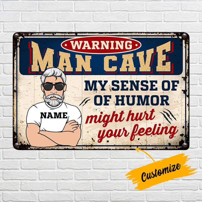 Personalized Man Cave Sense Of Humor Metal Sign JR126 95O36 1