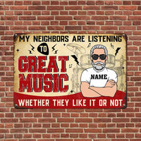 Personalized Man Cave Good Music Metal Sign JR125 95O57 thumb 1