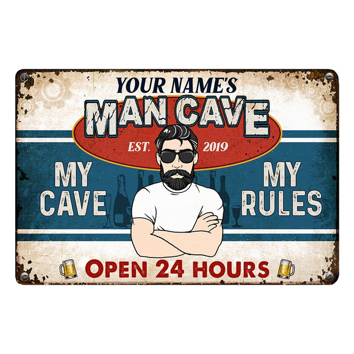 Personalized Man Cave Metal Sign JR121 24O53 1