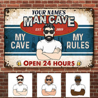 Personalized Man Cave Metal Sign JR121 24O53 thumb 1