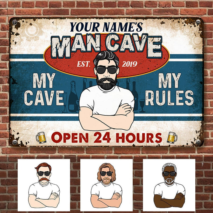 Personalized Man Cave Metal Sign JR121 24O53 1