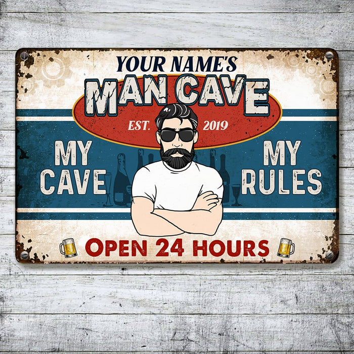 Personalized Man Cave Metal Sign JR121 24O53 1