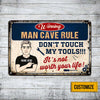 Personalized Garage Tool Rule Man Cave Metal Sign JR123 24O23 1