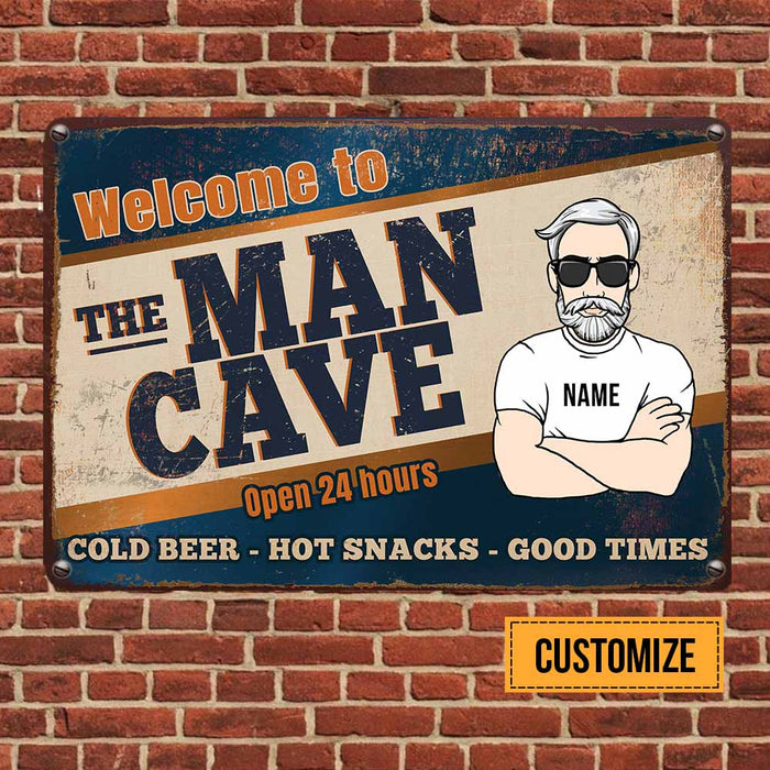 Personalized Man Cave Funny Metal Sign JR133 24O58 1