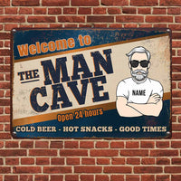 Personalized Man Cave Funny Metal Sign JR133 24O58 thumb 1