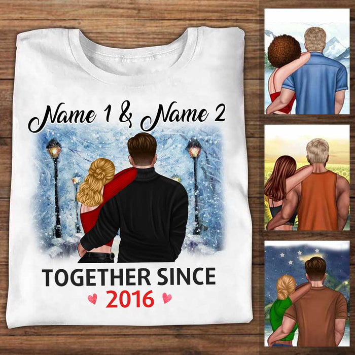 Personalized Couple Together Since T Shirt NB31 95O34 1