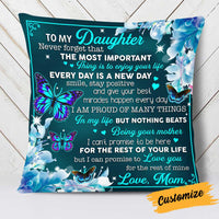 Personalized To My Daughter Pillow JR121 26O34 thumb 1