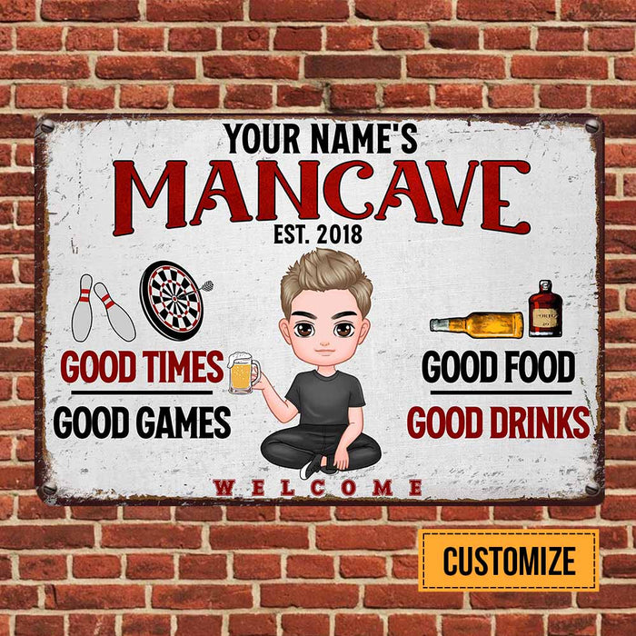 Personalized Man Cave Bar Metal Sign JR124 26O58 1